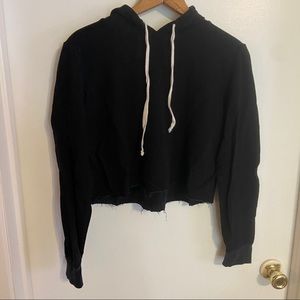 Black Cropped Hoodie by Project Social T